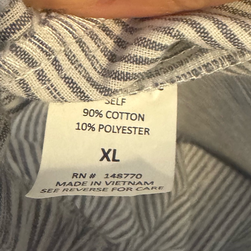 Sienna Sky Blue and White Striped Pants - Picture 3 of 3